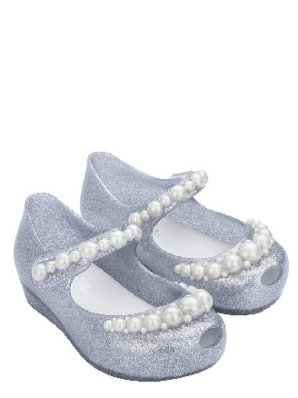 mini melissa Girl's Ultragirl Girly BB (Toddler/Little Kid) Silver Glitter